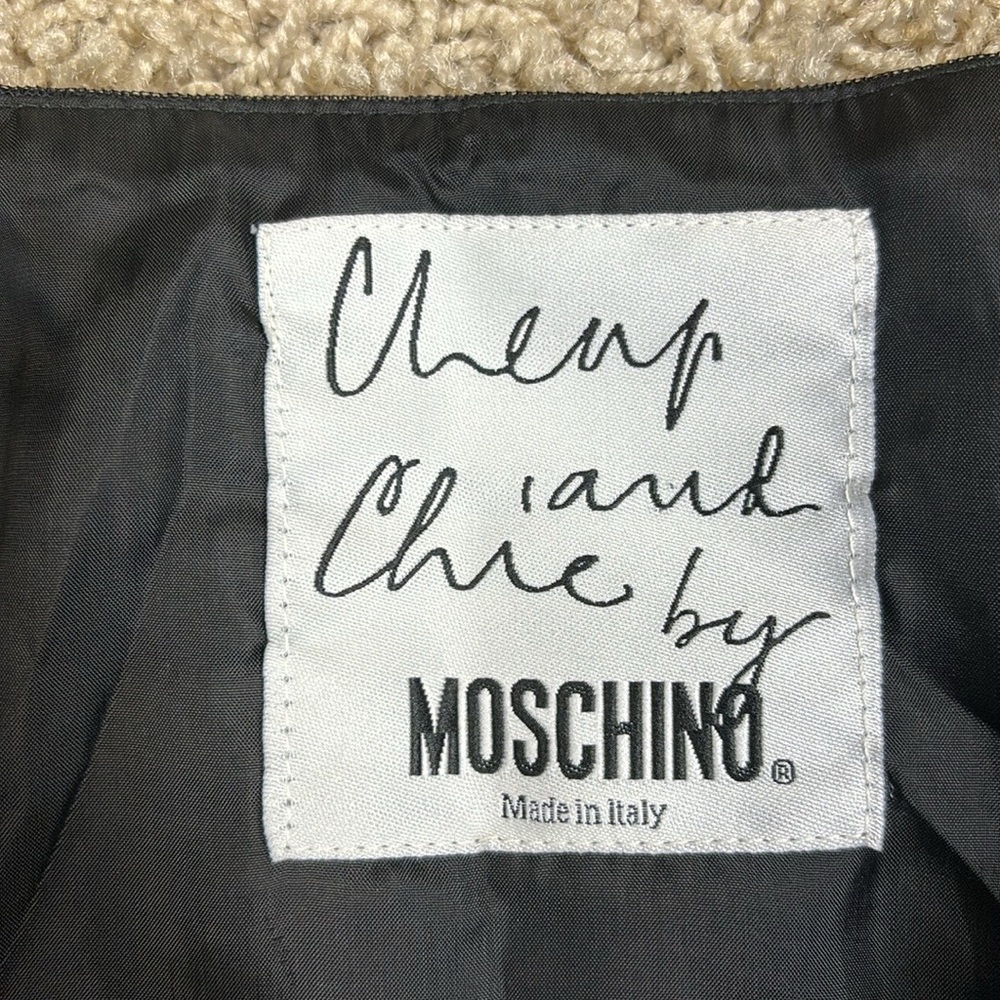 Moschino cheap & chic black and gold sequin mini skirt sz 8 - Picture 4 of 7